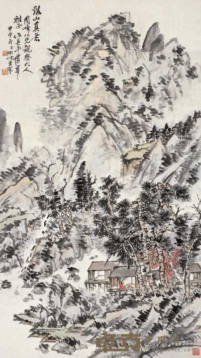 蒲华 甲申（2004年）作 溪山真意 立轴 145×81cm